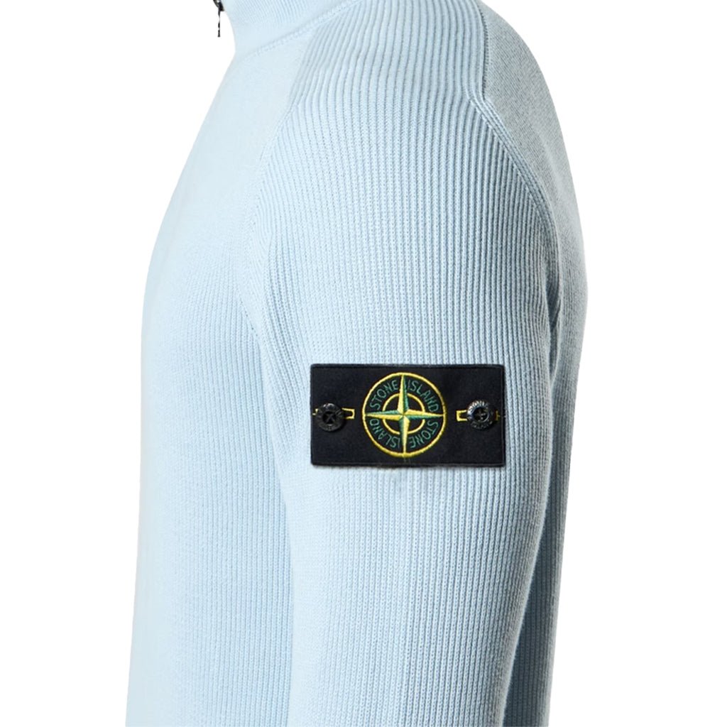 [Stone Island] Ribbed Soft Cotton Half- Zip Jumper