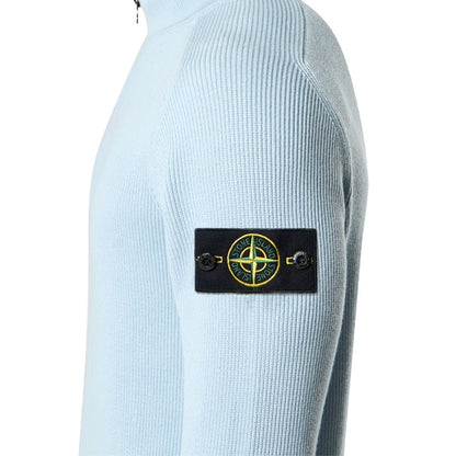 [Stone Island] Ribbed Soft Cotton Half- Zip Jumper