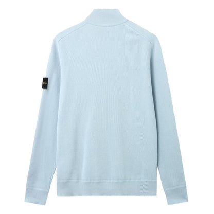 [Stone Island] Ribbed Soft Cotton Half- Zip Jumper