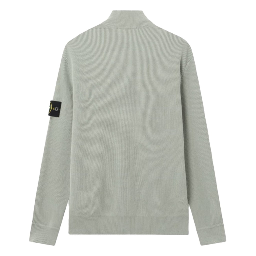 [Stone Island] Ribbed Soft Cotton Zip-Up Jumper