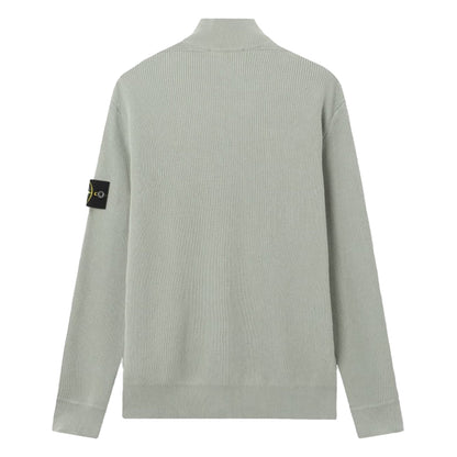 [Stone Island] Ribbed Soft Cotton Zip-Up Jumper