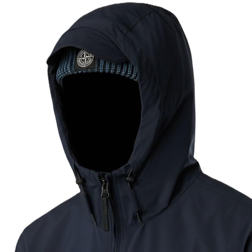 [Stone Island] Soft Shell-R E.Dye with Primaloft Padded Jacket in Navy