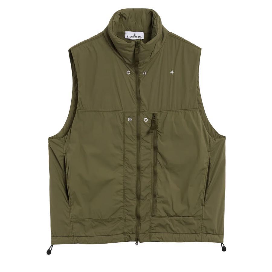[Stone Island] Stellina Skin Touch Nylon-TC Vest in Olive Green