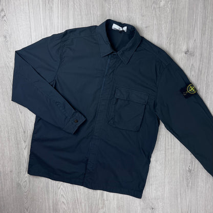 Stone Island 'Paracadute' Zip Overshirt - Navy