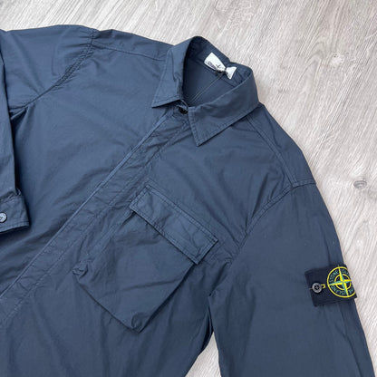 Stone Island 'Paracadute' Zip Overshirt - Navy