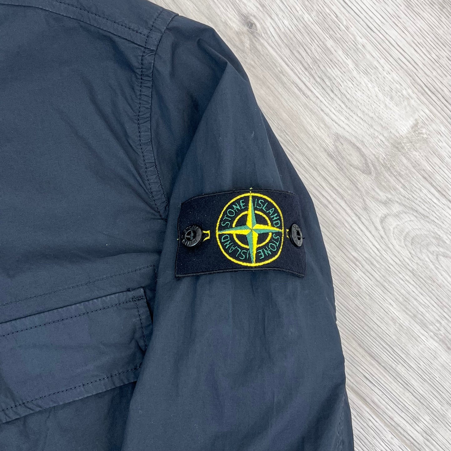 Stone Island 'Paracadute' Zip Overshirt - Navy