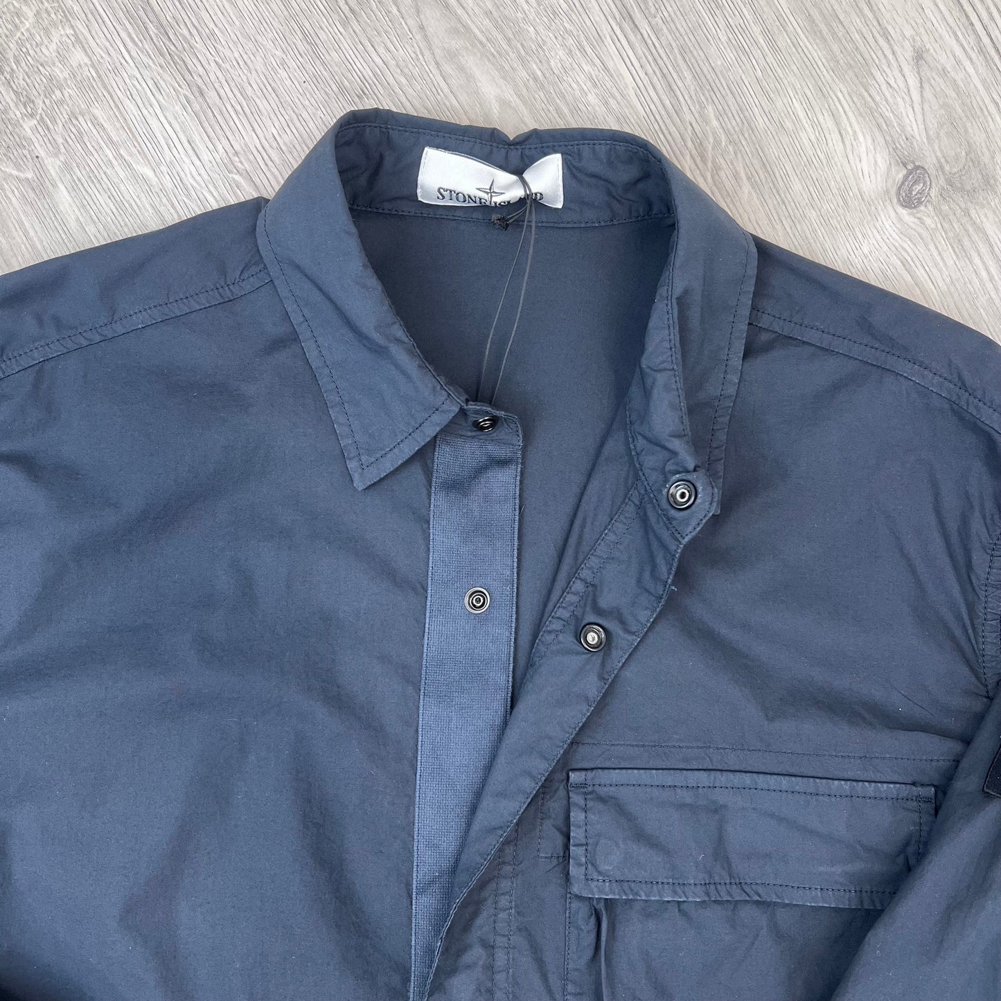 Stone Island 'Paracadute' Zip Overshirt - Navy