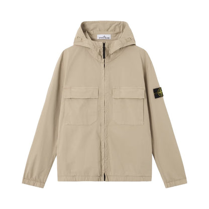 [Stone Island] Stretch Cotton Twill Hooded Jacket