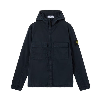 [Stone Island] Stretch Cotton Twill Hooded Jacket