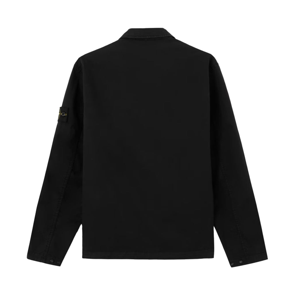 [Stone Island] Stretch Organic Cotton Twill Garment Dyed Shirt