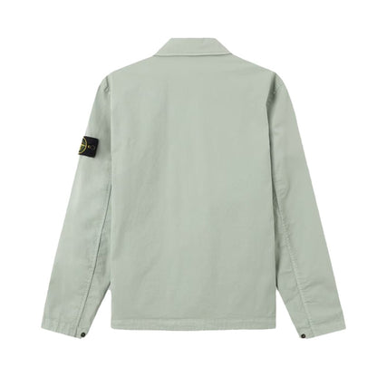 [Stone Island] Stretch Organic Cotton Twill Garment Dyed Shirt
