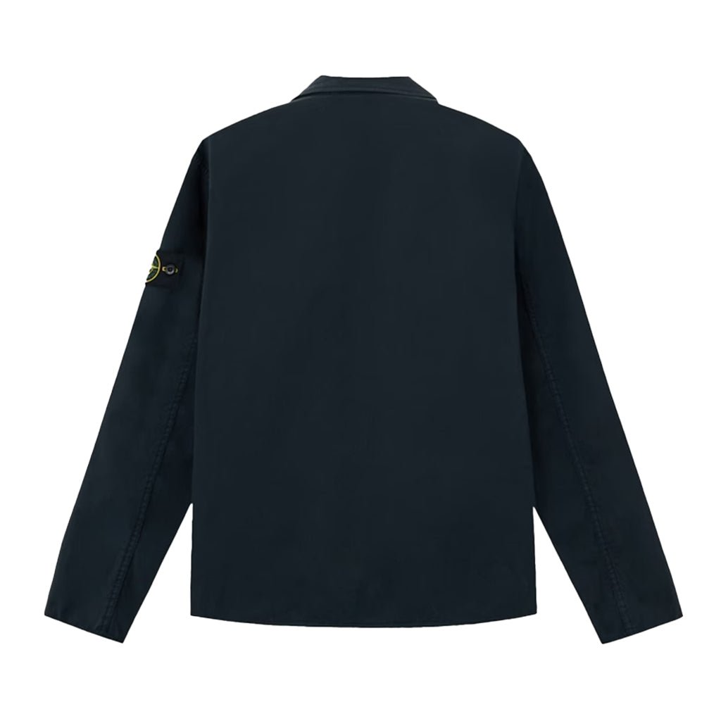 [Stone Island] Stretch Organic Cotton Twill Garment Dyed Shirt