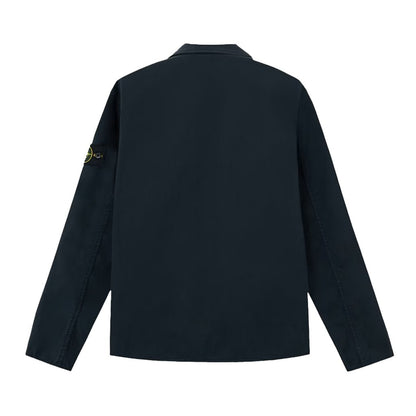 [Stone Island] Stretch Organic Cotton Twill Garment Dyed Shirt
