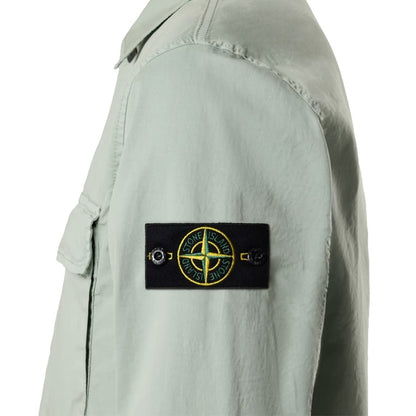 [Stone Island] Stretch Organic Cotton Twill Garment Dyed Shirt