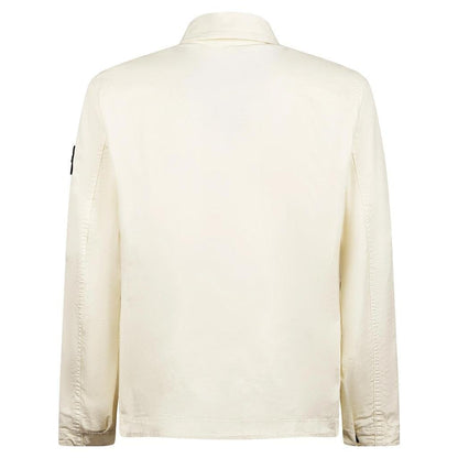 [Stone Island] Stretch Organic Cotton Twill Garment Dyed Shirt