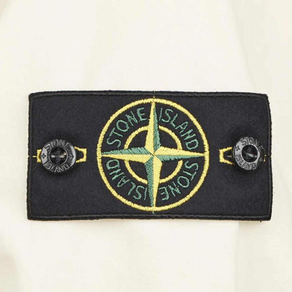 [Stone Island] Stretch Organic Cotton Twill Garment Dyed Shirt