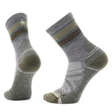 Load image into Gallery viewer, Smartwool - Hike Low Cushion Striped Mid Crew - Ash-Charcoal