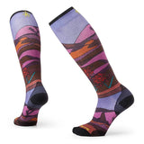 Load image into Gallery viewer, Smartwool - Women's Ski Zero Cushion Floral Field Print OTC Socks - Picante
