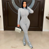 Load image into Gallery viewer, Ibiza rib jumpsuit (Grey)