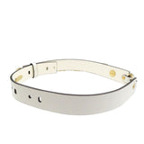 Load image into Gallery viewer, Versace Fendace Fendi 8 C0662 Leather Metal White Gold Belt 1891